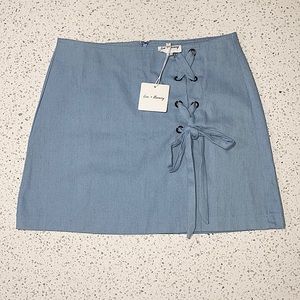 Love + harmony light denim skirt